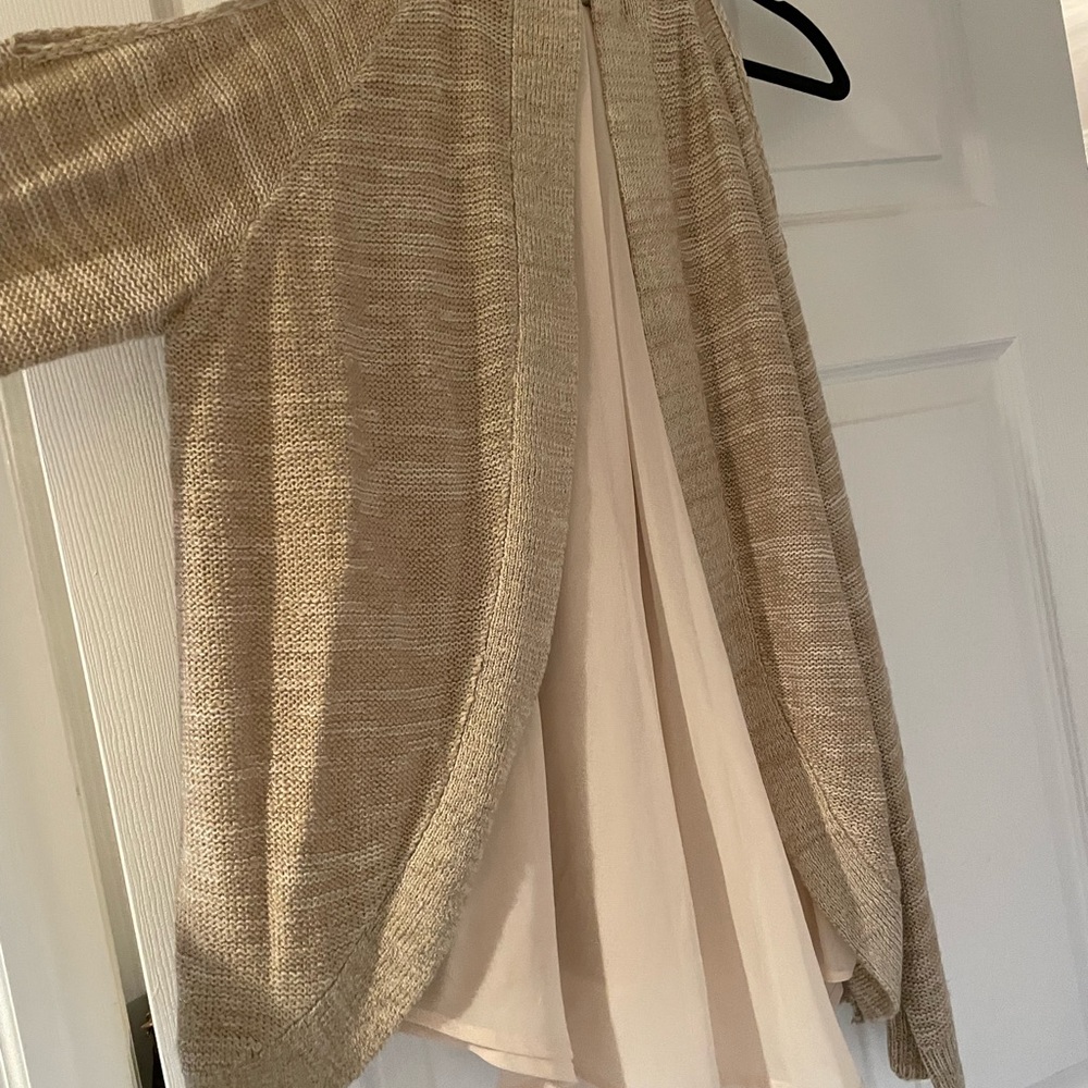 Cold Shoulder Split Back Sweater - image 4